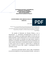 Autoritarismo Como Amenaza para El Estado de Derecho.