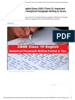 CBSE Term 2 Exam 2022 - Check Class 10 English Important Tips & Format For Analytical Paragraph Writing