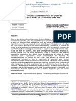 Teoria Da Aprendizagem Experiencial No Ensino de Empreendedorismo: Um Estudo Exploratório