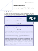 Thermodynamics II: 1 The First Law