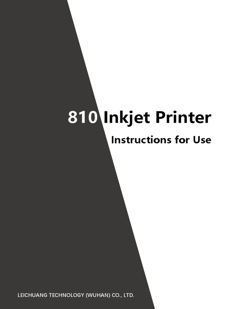 Manual of The Inkjet Printer PDF Printer Mains