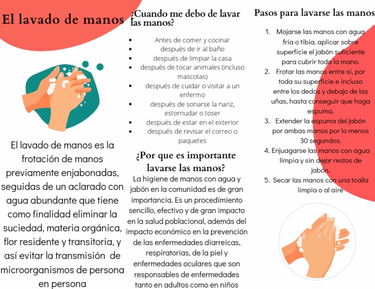 Importancia y Pasos del Lavado de Manos | PDF | Lavado de manos ...