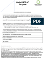 Global UGRAD Program: Second Recommendation Form Guidelines