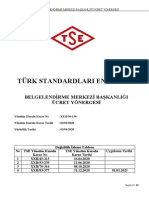 TSE Belgelendirme Merkezi Başkanlığı Ücret Yönergesi