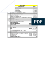 Presupuesto de construcción de obra educativa con detalles de ítems y precios unitarios