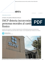 IMCP detecta inconvenientes para personas morales al cambiarse al Resico _ El Economista
