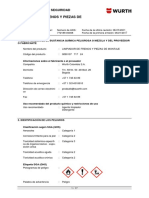 Resersur 2019-09-05 40211054 - 40211684 - Limpiador de Frenos y Piezas -  Wurth Peru - Fds, PDF, Solubilidad