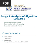 Design & Analysis of Algorithm