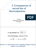 Lecture 3: Consequences of The Second Law of Thermodynamics: Arti Dua Department of Chemistry IIT Madras