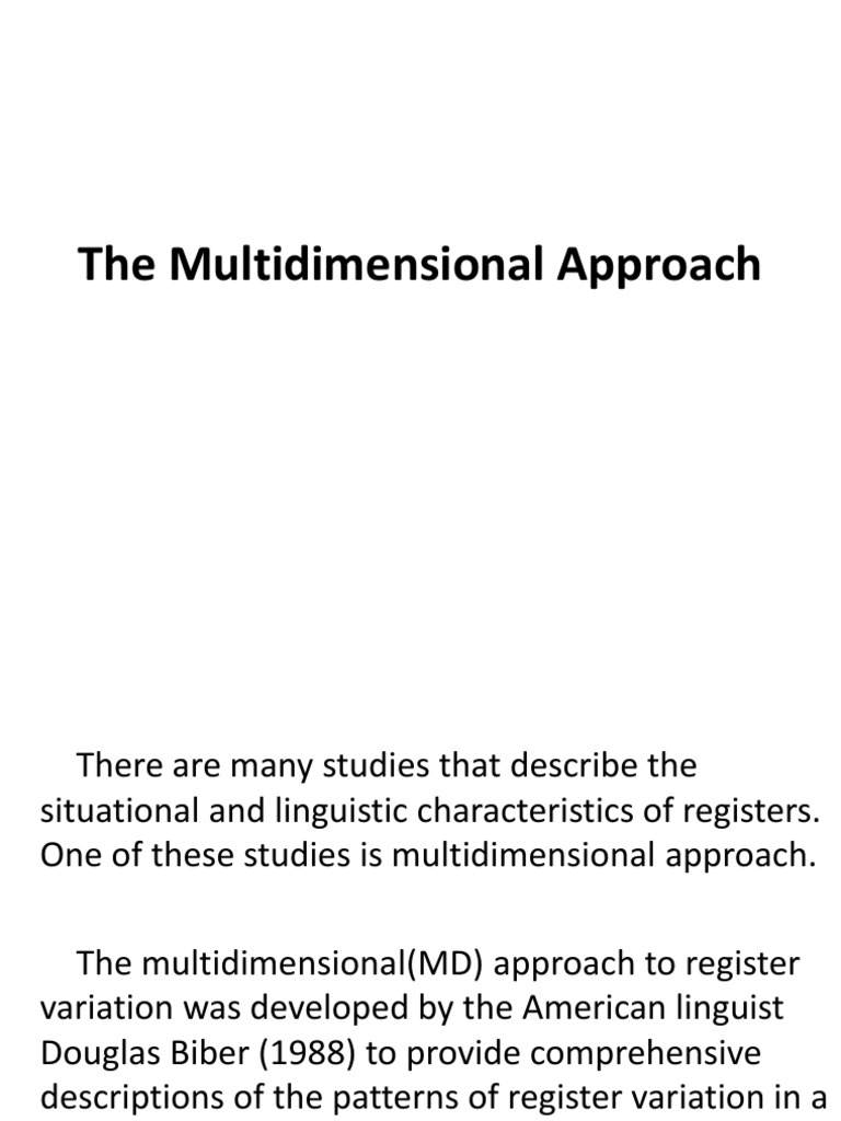 Understanding Biber's Multidimensional Approach | PDF | Linguistics ...