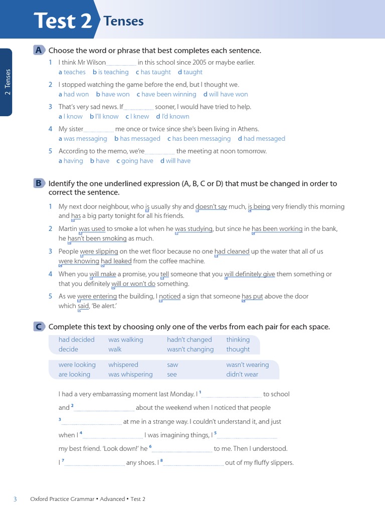 Oxford Practice Grammar Advanced Tests Pages 5 6 | PDF | Atmosphere Of ...