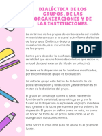 Dialéctica de los grupos, organizaciones e instituciones