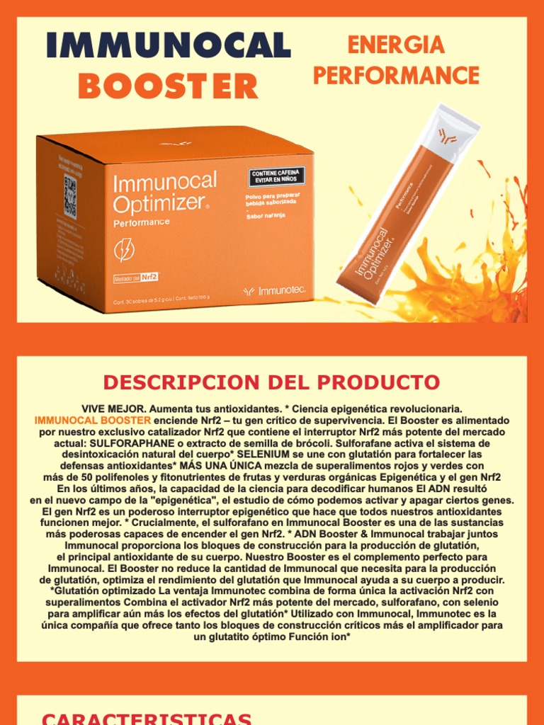 Immunocal Booster Performance | PDF | Antioxidante | Cafeína