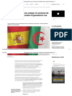 Argelia Amenaza Con Romper El Contrato de Gas Con España