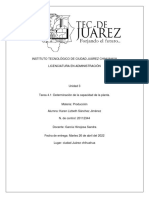 Tarea 4.1-Determinación de La Capacidad de La Planta.