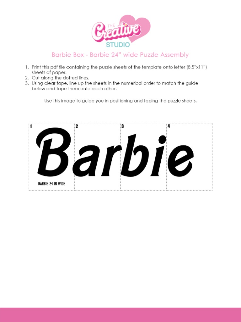 Barbie Letters For Large Box | PDF