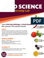 Summer Internship Lab: Food Science