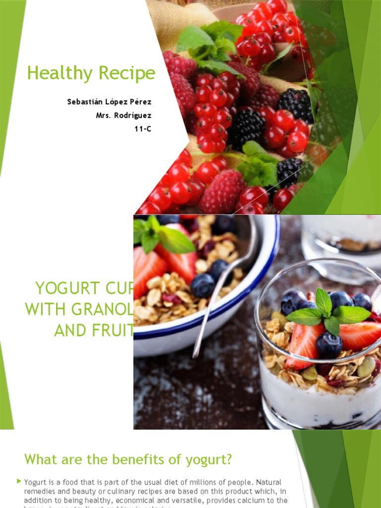 Healthy Recipe PDF Foods Yogurt