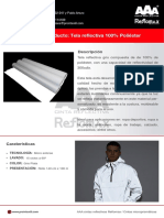 Ficha Tecnica Tela Reflectiva de 100% Poliester