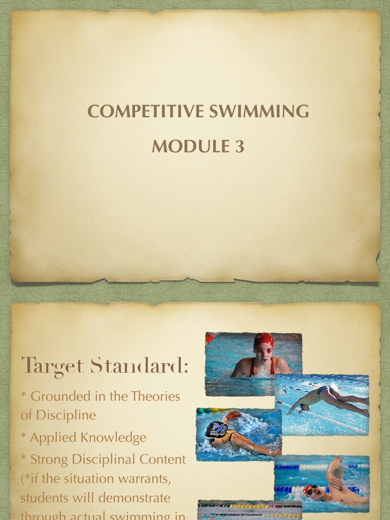 Aquatics Module 3 PDF Swimming (Sport) Swimming