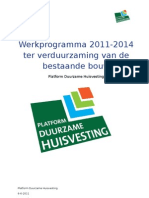 Werkprogramma Platform Duurzame Huisvesting