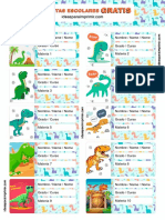 Etiquetas Escolares Dinosaurios Infantiles Editables Gratis
