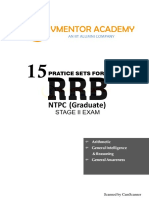 15 Pratice Set For RRB NTPC Graduate Stage 2 Exam