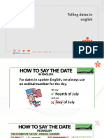 Telling Dates in English