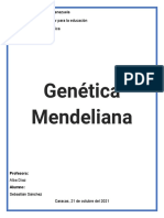 Genética Mendeliana Sebastián Sánchez 5to Año