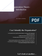 Organization Theory-Introduction