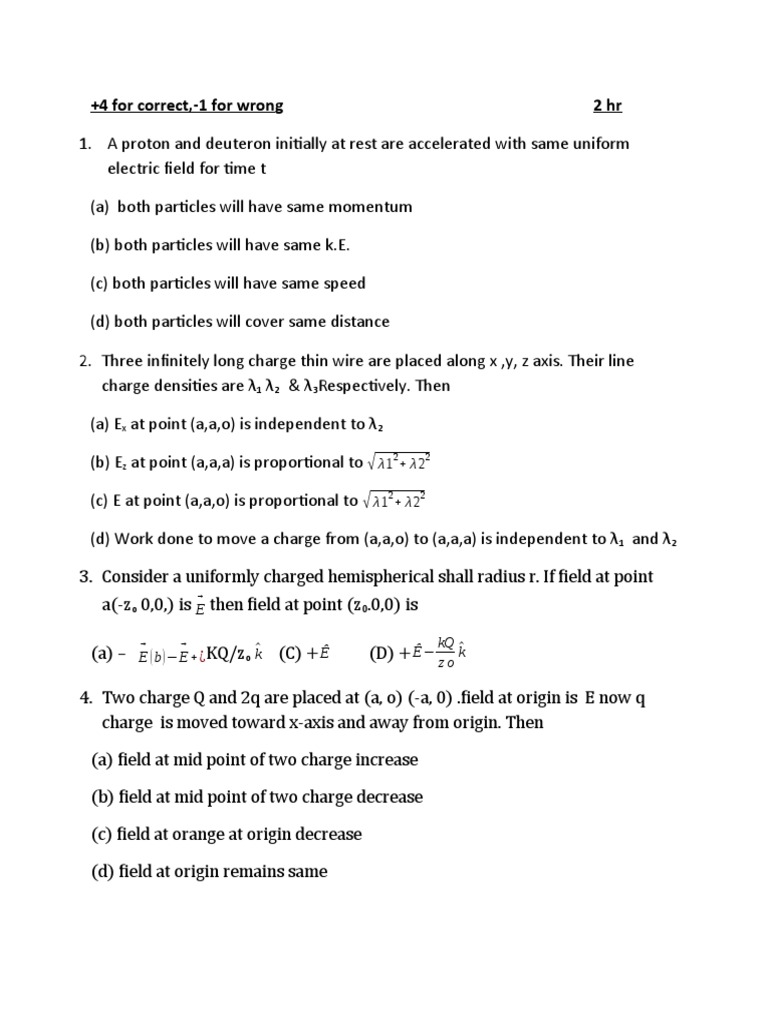 Electric Field Concepts and Problems | PDF | Electric Field | Sphere