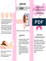 Prevención y detección temprana del cáncer de mama a través del autoexamen