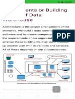 Blocks of Data Warehouse: Components or Building