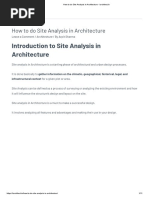Introduction To Site Analysis in Architecture | PDF | Road | Swot Analysis