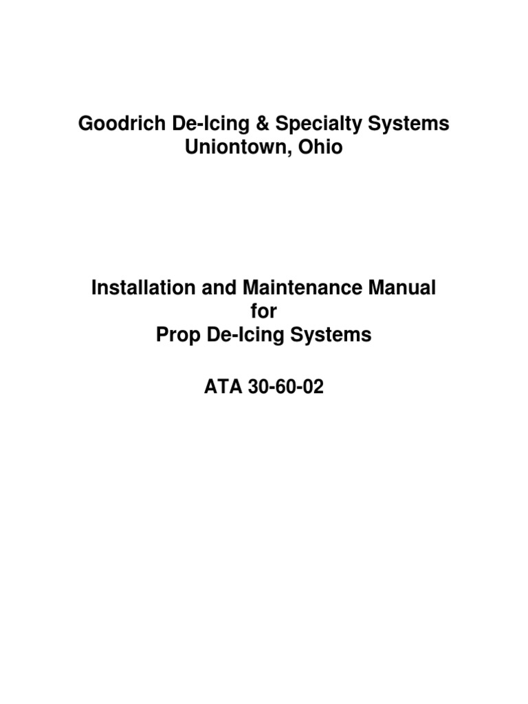Goodrich DeIcing & Specialty Systems Uniontown, Ohio PDF