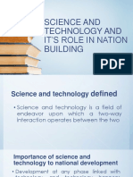Science and Technology and It'S Role in Nation Building