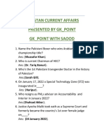 Pakistan Current Affairs Presented BY GK - Point GK - Point With Saood