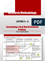 Research Methodology: Formulating A Real World Research Problem