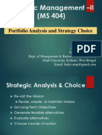 Strategic Management II_Portfolio Analysis and Strategic Choice