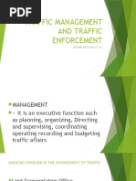 Traffic Management and Traffic Enforcement