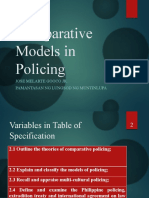 Comparative Models in Policing: Jose Melarte Gooco Jr. Pamantasan NG Lungsod NG Muntinlupa