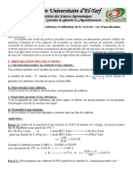 TP Nø3 - Préparation Des Solutions Et Utisation de La Verrerie