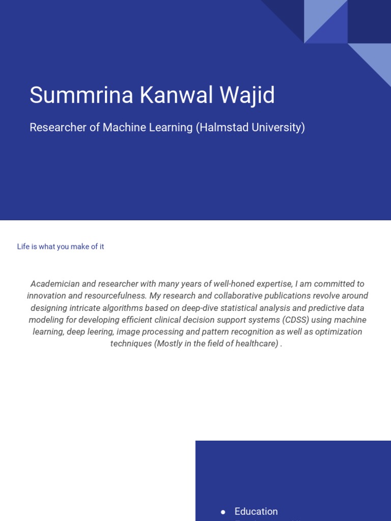 Machine Learning Researcher Profile | PDF | Deep Learning | Machine ...