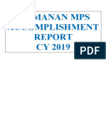 Libmanan MPS 2019 Accomplishment Report