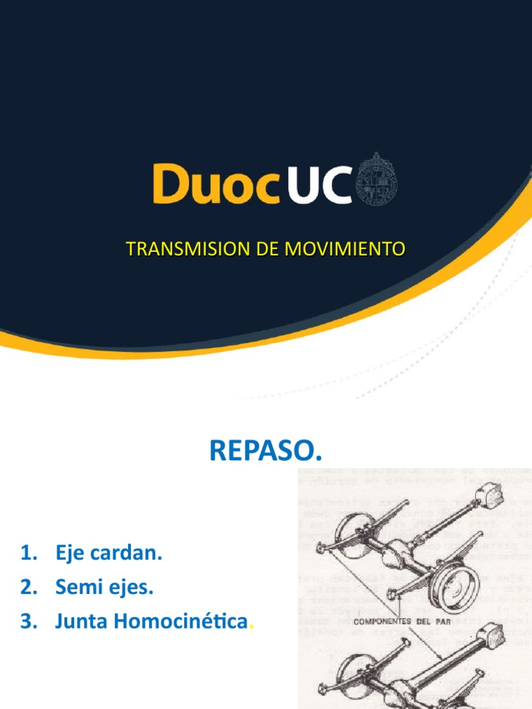 Componentes de Transmisión de Movimiento | PDF | Vehículos terrestres |  Equipo