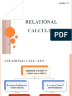 Lect 11 Relational Calculus