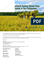 Palaycheck System Based Rice Cultivation in The Philippines