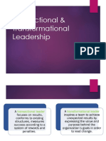 Transactional and Transformational Leadership