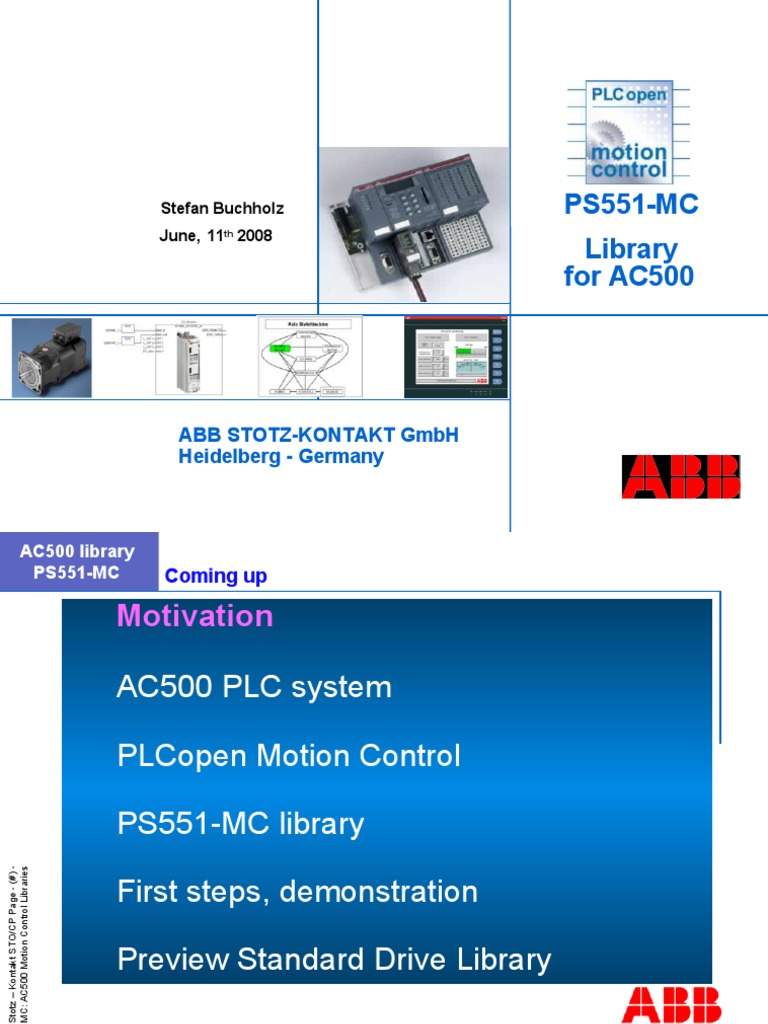 AC500 Motion Control Library PS551 MC E | PDF | Parameter (Computer ...