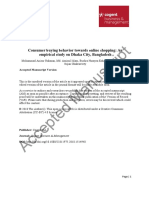 Manuscript: Consumer Buying Behavior Towards Online Shopping: An Empirical Study On Dhaka City, Bangladesh